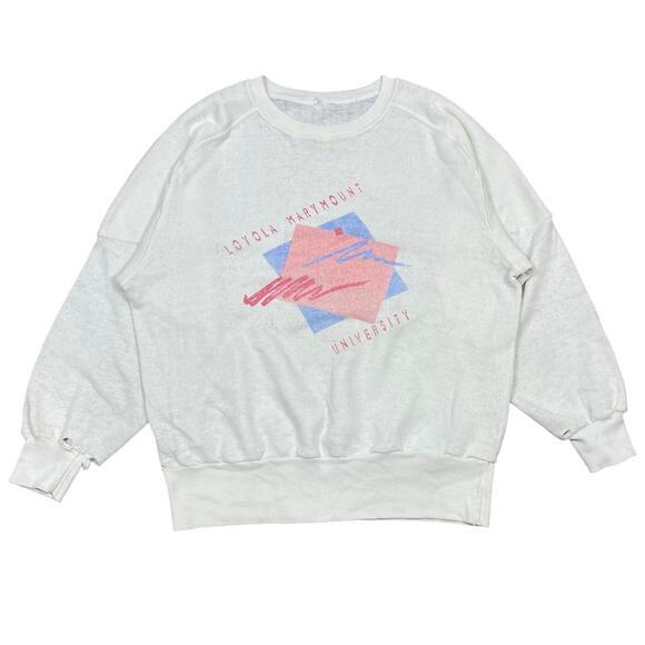 Vintage 80s 90s Loyola Marymont University Crewneck Sweatshirt Women's XL - Picture 1 of 11